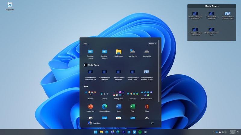 Add a folder or fence to Start menu